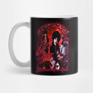 Elvira and her trusty sidekick GONK. Mug